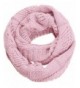 NEOSAN Warm Knit Crochet Soft Infinity Circle Loop Scarf For Women Solid Color - Crochet Light Pink - C7185KYITY3