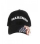 US Marines Corps embroidered cap Few Proud Military USA Insignia Adjustable Baseball Caps Hat - Black and White - CG124UHS0C5