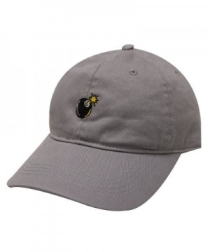 City Hunter C104 Bomb Small Embroidery Cotton Baseball Cap 14 Colors - Light Gray - CZ12M0TC2LF