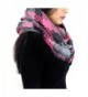 Basketweave Fringed Infinity Scarf Pink