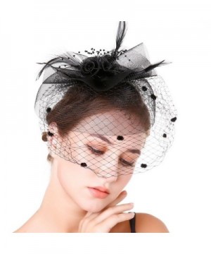 Fascinaor Feather Wedding Party Balck