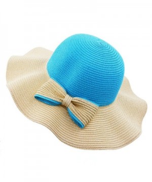 Vegali Summer Beach Sun Hat - Blue - C112KHOQB49