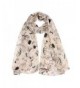 Shineweb Lightweight Scarves Fashion Lipstick Letter Print Shawl Wrap for Women - Khaki - CG12N1RCRZH