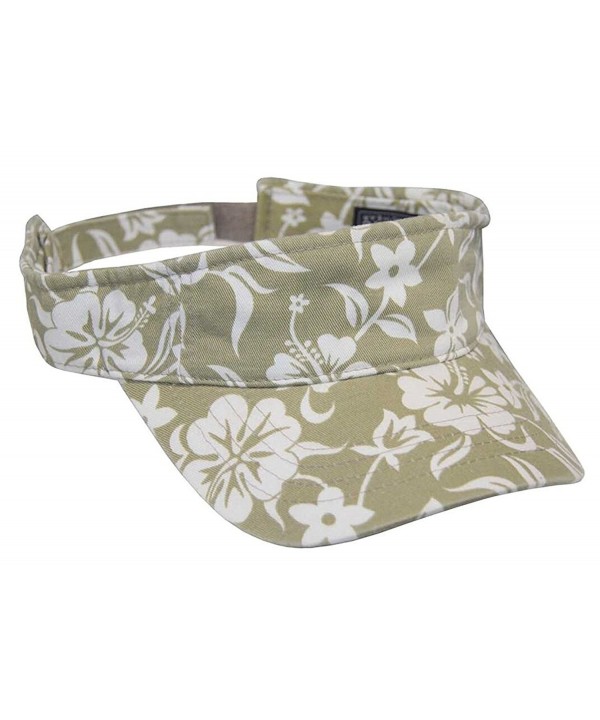 Magic Headwear Hawaiian Floral Pattern Visor (Khaki) - CM11ACNS1QV