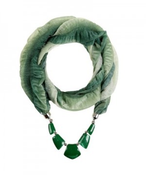 Valentine's Day Gift LERDU Ladies Gift Idea Versatile Unique Infinity Scarf Necklace for Women - 175 / Green - C611WKT6ODX