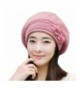 Hunputa WomensWinter French Beret Wool Beret Chic Beanie Winter Hat Slouchy Cable Knit Hat Snow Ski Caps - Pink - C01895K586O