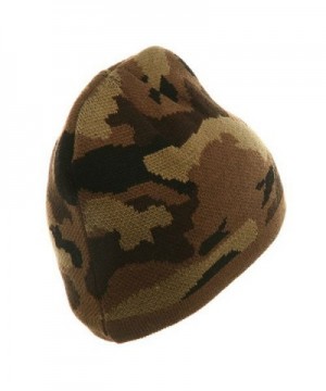 Camo Design Beanie Camel Brown Khaki in Men's Skullies & Beanies