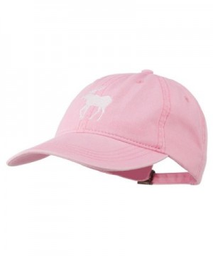 American Moose Embroidered Washed Cap - Pink - C111QLM6CDH