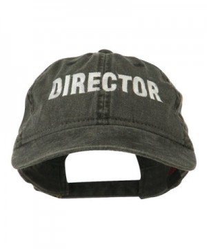 Director Embroidered Washed Cotton Cap - Black - CS11LBM8QL3