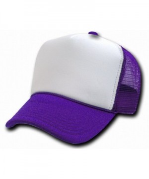 TWO TONE TRUCKER SNAP BACK CAP PURPLE CAPS HATS - CC1145YDK7T