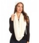 Sakkas Balencia Cool Girl Long Wide Soft Fur Lined Infinity Scarf Beanie Hat Set - White - CB182WX98UR