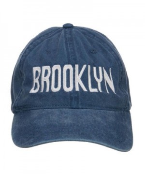 Brooklyn Embroidered Washed Cap - Navy - CZ126E5TUC5