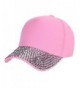 Ztl Glitter Rhinestone Baseball Cap Fashion Jeans Denim Cap Outdoor Sun Hat - Pink - CM184RO5NW4