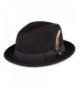 Jaxon Blues Trilby Crushable Fedora Hat - Black - CY112NVO679