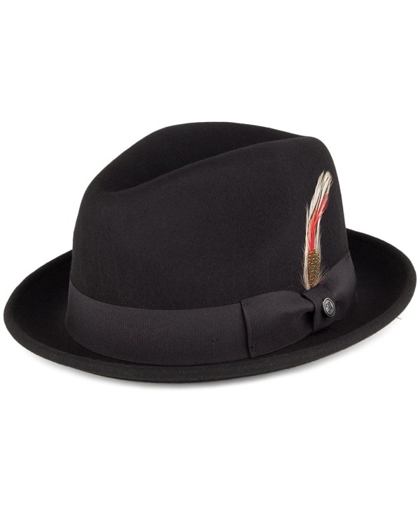 Jaxon Blues Trilby Crushable Fedora Hat - Black - CY112NVO679