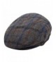 Deewang Classic Men's Flat Hat Wool newsboy Herringbone Tweed Driving Cap - Iv2148-gray Plaid - C4189YIH3IA