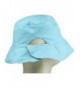 Ladies Ponytail Bucket Hat Womens Sun Hat - Blue - C4119512S1V