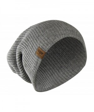 Grey Reversible Winter Slouchy Beanie in Men's Skullies & Beanies