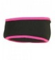 Women's Sport Fleece Headband / Earwarmer with Pony Tail Hole - Hot Pink - CJ1278UW3A5