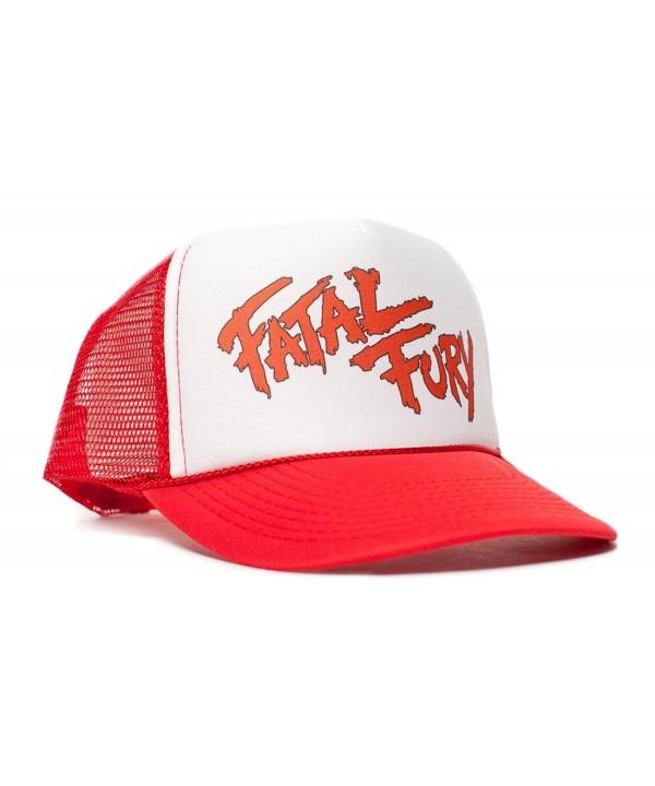 Fatal Fury Unisex-Adult Trucker Hat -One-Size Curved Bill Red/White - CW11T58VNEH