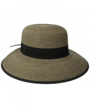 San Diego Hat Company Women's Ultrabraid Sun Brim with Back Bow Detail - Mixed Black - CQ11S3R3L8H