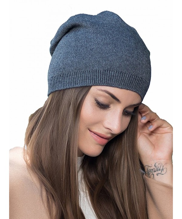 JOLLYCHIC Women's Loose Brief Rib Knit Dome Hat Beanie (Deep Grey) - CT186G59UXX