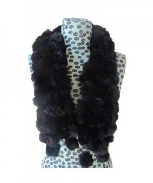 DZT1968(TM) Newest Women Winter Warm Real Rabbit Fur Scarf Ball Velvet Rabbit Style (J) - CP11S23EZNH