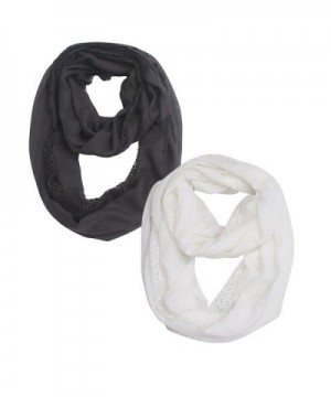 Women Soft Lace Infinity Scarf - 13 - CQ188QI8NUM