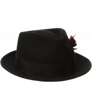 Scala Classico Men's Wool Fely Stingy Btim Fedora - Black - CC112HB851X