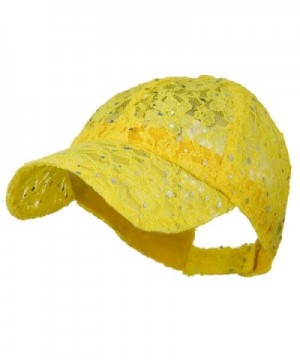 Lace Sequin Glitter Cap - Yellow W41S52F - CD110A3TS15