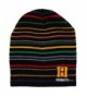 Harry Potter Hogwarts Striped Knit Beanie Winter Hat - CC12NEQ2KUE