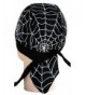 Skull Cap Biker Caps Headwraps Doo Rags - White Spider Webs - CH12ELHNI3P