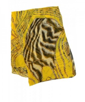 Cozzy Land Leopard Scarf Yellow 76 inches