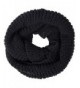 Oryer 2 Pack Womens Winter Warm Thick Knit Infinity Scarf Circle Loop Cowl Scarf - Black - C4188209YL7