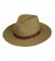 wallaroo Men's Outback Sun Hat - 100% Paper Braid - Classy Style - Brown - CC118E37Z0F