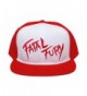 Fatal Fury Embroidered Flat Bill Unisex-Adult Trucker Hat -One-Size Red/White - CH12HGBLS99