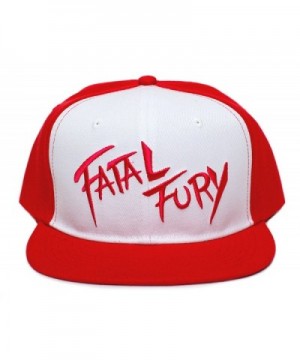 Fatal Fury Embroidered Flat Bill Unisex-Adult Trucker Hat -One-Size Red/White - CH12HGBLS99