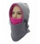 ZZLAY Balaclavas Hat Double Layers Thicken Caps Winter Warm Fleece Ski Face Mask - gray&red - C4185SZOI0H