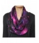 Fashion Nebula Galaxy little Twinkle Stars Print Chiffon Infinity Circle Scarf Purple - C6124A62K1H