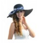 Fanny Women Straw Bow Wide Brim Sun Hat with Scarf W230 - Black - C611YWU6249