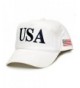 USA 45 Trump Make America Great Again Embroidered hat One Size Adult Red- White Cap - White - CM17YYWG2O6