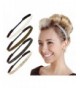 Hipsy Womens Adjustable Glitter Headband - Skinny Gold/Black/Silver/Brown/White 5pk - CS1274960KF