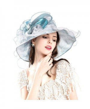 Seven Flowers Kentucky Derby Hat Womens Church Wedding Party Caps Hats - 1-blue Flower - CE17YH4TMI4