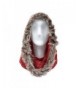 Solid Color Warm Knit Fur Trim Infinity Circle Scarf Hood Hoodie Hat - Burgundy - CR12C3S85TL