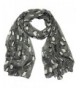 Penguin Print Viscose Scarf CSJ-L-41 in A Free Gift Bag - Gy - C911Q4TW03N