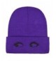 PZLE Winter Fleece Beanie Warm Slouchy Skull Cap Knitted Caps For Women Mens - Purple Eyes - C3186DH8LD7