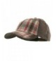 Low Profile Washed Plaid Cotton Cap - Grey W31S58A - CZ113RD5UWR