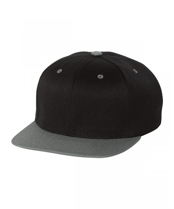 Flexfit - One Ten Flat Bill Snapback Cap - 110F - Black/ Grey - CC17YRNCHH5