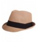Enimay Vintage Unisex Fedora Hat Classic Timeless Light Weight - 2115 - Brown - CO185XKGQUN