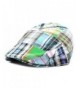 The Hat Depot New Multi Color Plaid Button Paisley Lining Newsboy Ivy Hat - Green - CW12ENVF48V